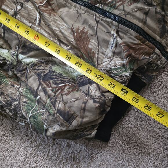 Remington Camo Reversible Hunting Puffer Jacket Mens L Green Realtree Pockets - Picture 10 of 10